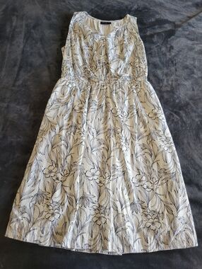Lane Bryant Navy And White Floral Dress